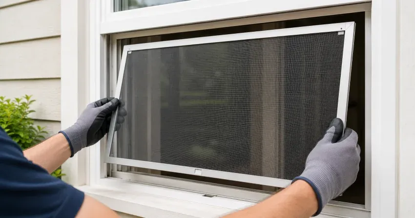 technician repairing a window sash and balance system in Oriel, Norwich