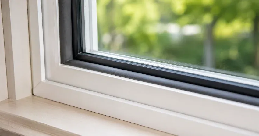 technician inspecting window weatherstripping for drafty window repair Oxford Centre, Norwich